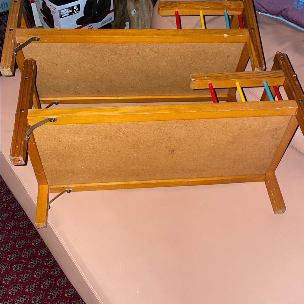 Two vintage stackable wooden doll beds - 
19” x 9” each - Picture 3 of 5